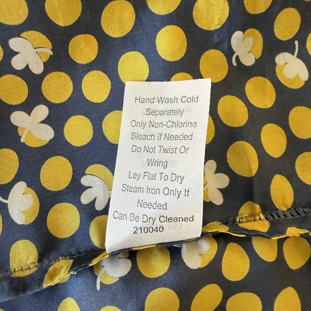 Cabi 100% Silk Blouse #183 Small Clover Polka Dots Oversized Boxy Button Up Top - Picture 13 of 14
